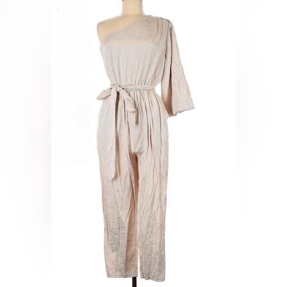 BCBMAXAZRIA Metallic One Shoulder
Jumpsuit - Picture 6 of 16